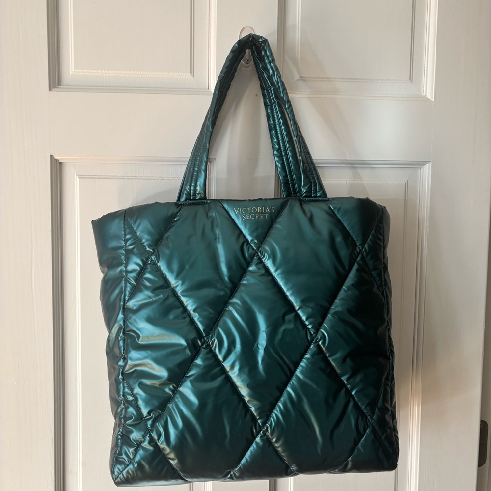 Victoria's Secret Emerald Quilted Tote